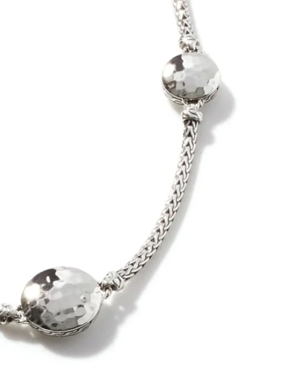 John Hardy Silver Hammered PALU DOT Necklace - Silver